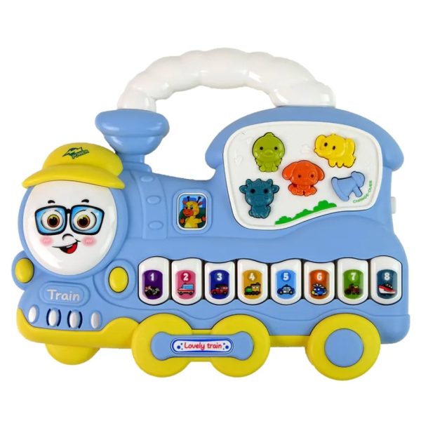 Colorful Musical Train Toy For Toddlers With Lights, Sounds, And Interactive Buttons