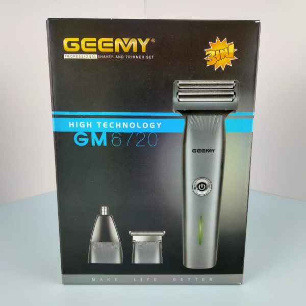 Geemy (gm7620) 3in1 Grooming Kit Is Rechargeable Powerful Trimmer For Men / Sharp Trimmer Face Shaver For Precise Shaving