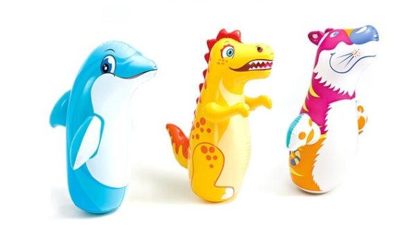 Intex Animal Punching Bag Toy For Kids 3d Bop Bag Boxers Punching Bag Toy Gift Kids Fun ( Random Animal )