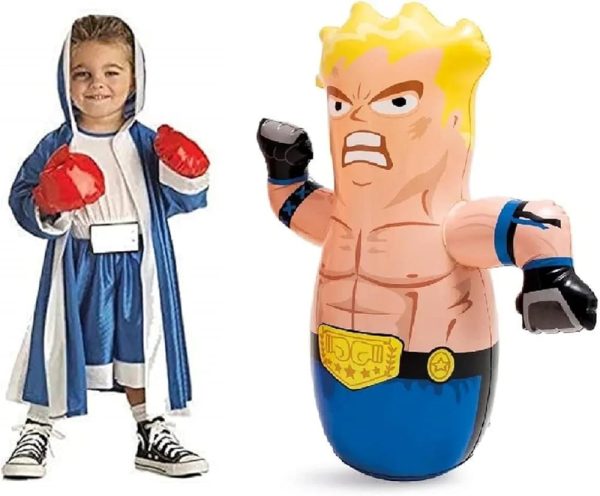 Intex Animal Punching Bag Toy For Kids 3d Bop Bag Boxers Punching Bag Toy Gift Kids Fun ( Random Animal )