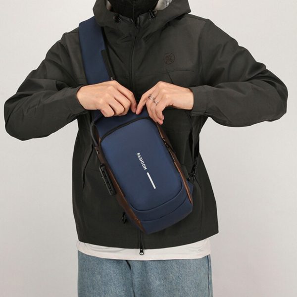 Men Anti Theft Chest Bag Shoulder Usb Charging Crossbody Package School Short Trip Messengers Gym Men’s Sling Sports (random Color)