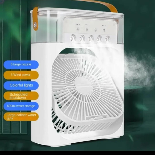 Portable Air Conditioner Fan Usb Electric Fan, Fine Mist Water, And Humidifier Function – Random Colorv
