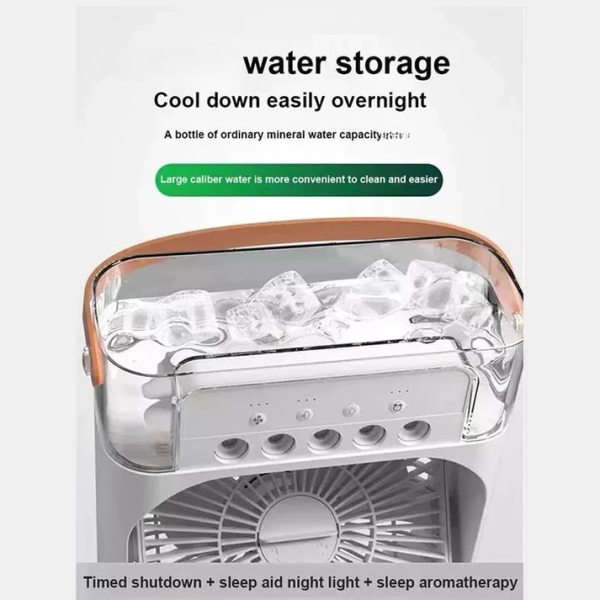 Portable Air Conditioner Fan Usb Electric Fan, Fine Mist Water, And Humidifier Function – Random Colorv
