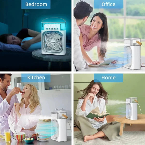 Portable Air Conditioner Fan Usb Electric Fan, Fine Mist Water, And Humidifier Function – Random Colorv