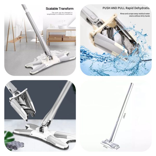 X Mop Manual Extrusion Hand-free Flat Squeeze