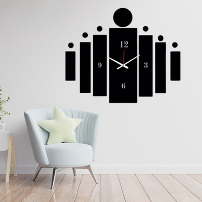3d Tile Wall Clock | Wooden Tile Wall Clock Frame Wall Art | Wall Decoration | Decor For Home Wall Decoration Attractive Wooden Wall Art