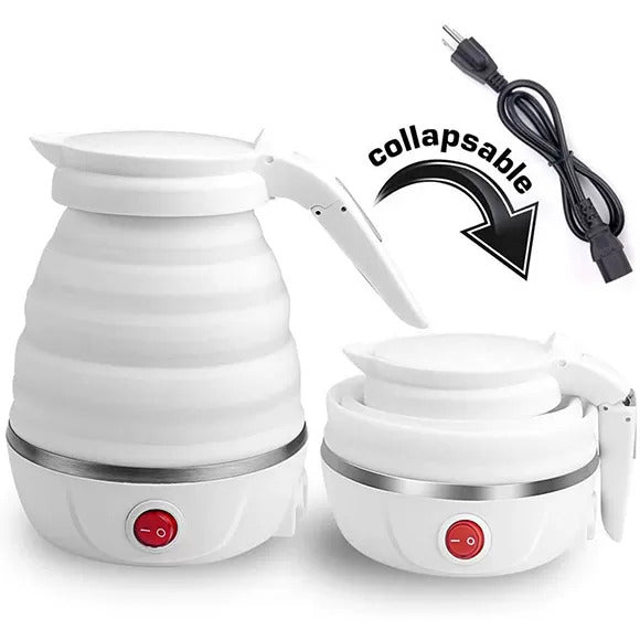 Fast Water Boiling 600 Ml Portable Kettle Travel Kettle Foods Boils Quickly Silicone Small Collapsible Foldable Electric Sports Bottles(random Color)