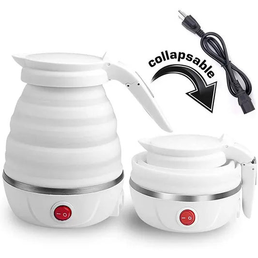 Fast Water Boiling 600 Ml Portable Kettle Travel Kettle Foods Boils Quickly Silicone Small Collapsible Foldable Electric Sports Bottles(random Color)