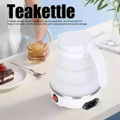 Fast Water Boiling 600 Ml Portable Kettle Travel Kettle Foods Boils Quickly Silicone Small Collapsible Foldable Electric Sports Bottles(random Color)
