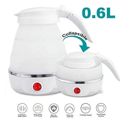 Fast Water Boiling 600 Ml Portable Kettle Travel Kettle Foods Boils Quickly Silicone Small Collapsible Foldable Electric Sports Bottles(random Color)