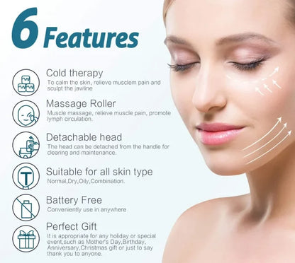 Marzahar Ice Roller For Face & Eye Puffiness Relief, Cold Gel Ice Face Roller Massager – Ice Roller Cool Roller For Face Eye Body Facial Shaping Anti Wrinkle Ice Roller Massager Smooth Skin ( Random Color )