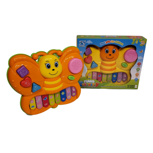 Musical Piano Butterfly With Light Sound | Musical Piano For Kids – Best Quality Piano For Kids – Butterfly Piano – Random Color