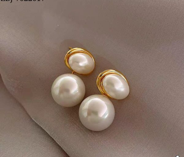 Oval Shape Marble Korean Style Earings For Women Girls Design Earring Jewelry