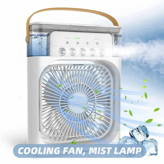 Portable Air Conditioner Fan Usb Electric Fan, Fine Mist Water, And Humidifier Function – Random Colorv