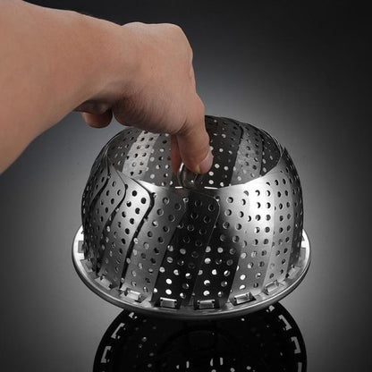 Stainless Steel Folding Vegetable Steamer Basket Stainless Steel Detachable Steaming Rack Steamer Tray For Kitchen Cookware