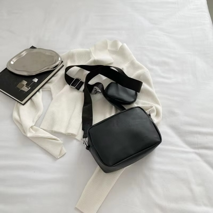 Stylish Girl’s Convertible Crossbody Bag – Fashion Handbags For Ladies Pu Leather Polyester Waterproof