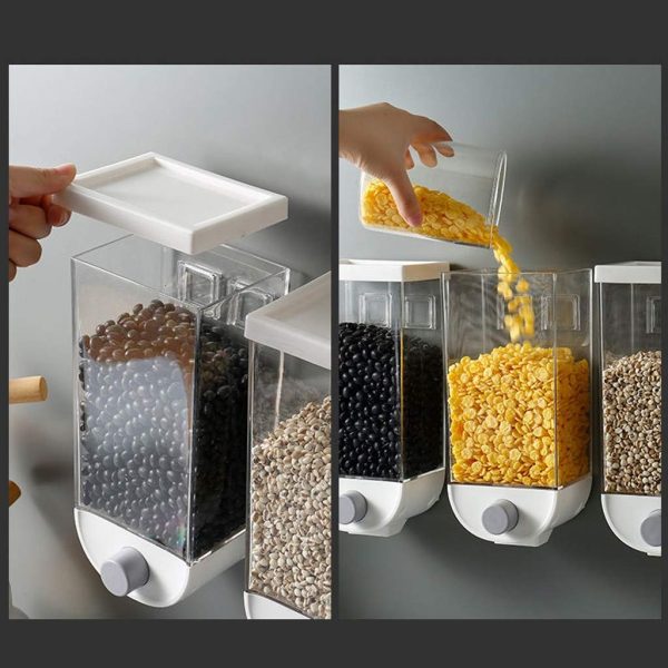 Wall-mounted Dry Food Dispensers For Organized Kit